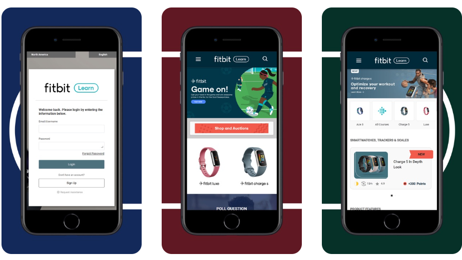 Fitbit Learn app screenshots from Median.co