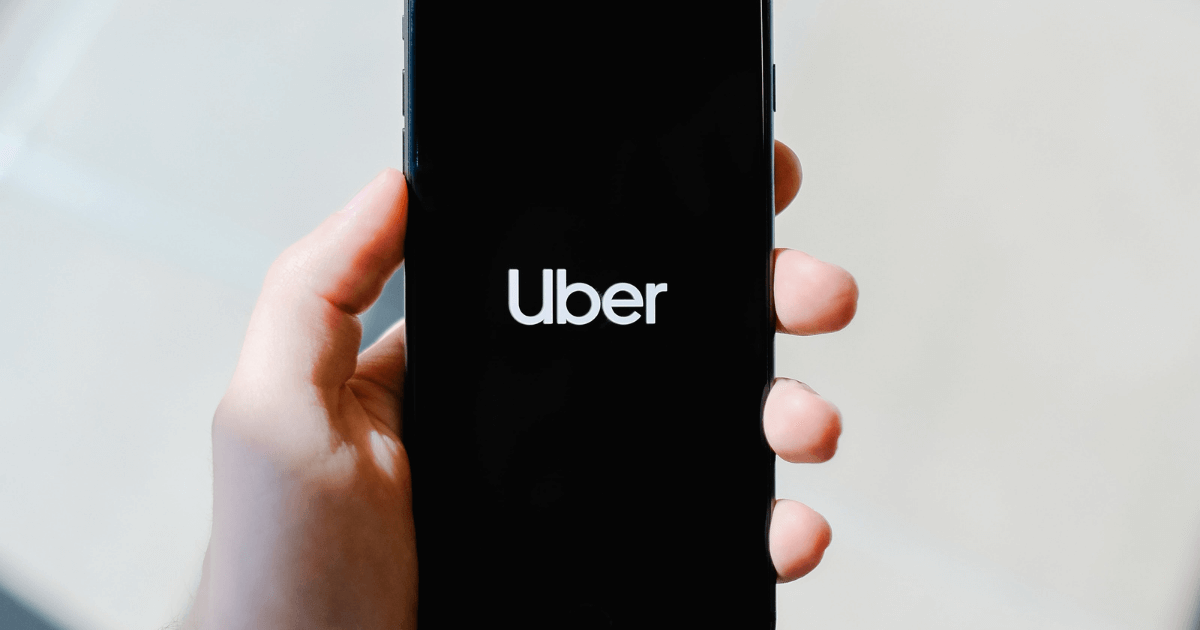 Uber Splash screen displayed on an iPhone